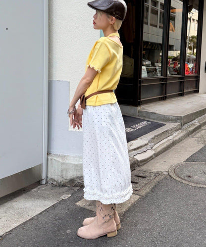 w closet 掛脖拼接疊穿針織T恤 夏裝