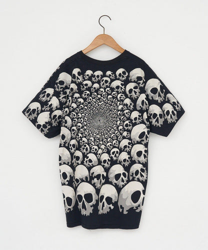 THRIFTY LOOK liquid blue skull 圖案 T恤