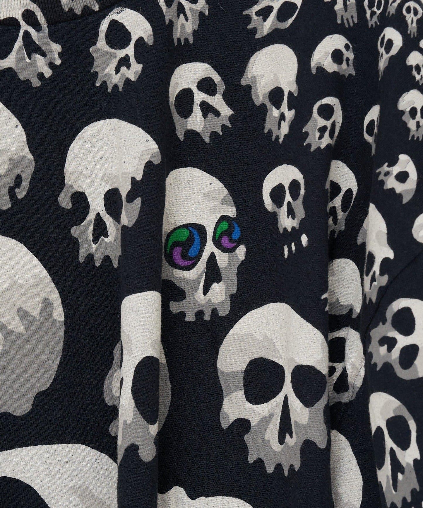 THRIFTY LOOK liquid blue skull 圖案 T恤