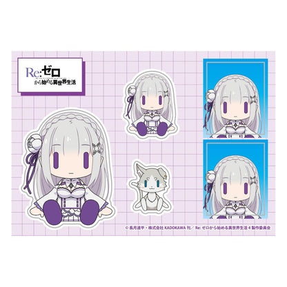 《Re：從零開始的異世界生活》 GG3耐系列 エミリア 貼紙 坐姿吉祥物款