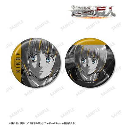 進撃の巨人（進擊的巨人） Ani-Art BLACK LABEL系列 第3彈 アルミン 金屬徽章2件套