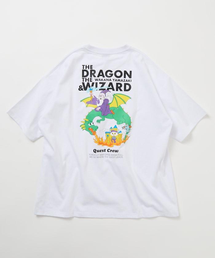 Wakana Yamazaki×FREAK'S STORE THE DRAGON & WIZARD 背面印花 圓領 T恤