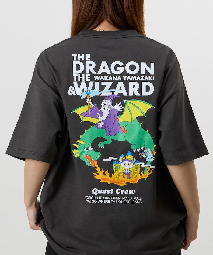 Wakana Yamazaki×FREAK'S STORE THE DRAGON & WIZARD 背面印花 圓領 T恤