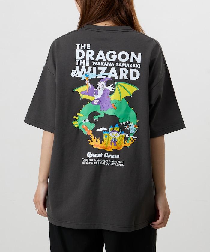 Wakana Yamazaki×FREAK'S STORE THE DRAGON & WIZARD 背面印花 圓領 T恤