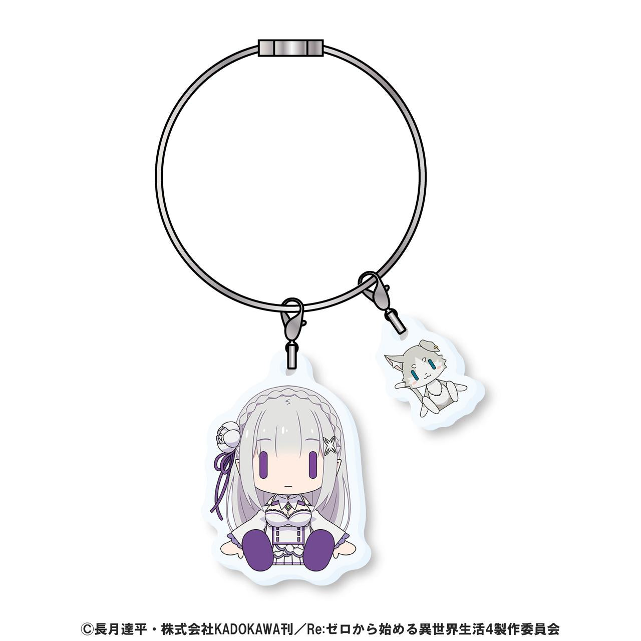 《Re：從零開始的異世界生活》（Re：從零開始的異世界生活） 坐坐玩偶系列 エミリア 亞克力掛鏈