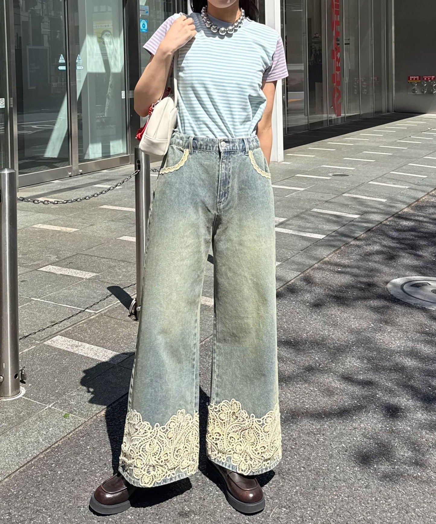 Ciaopanic 撞色條紋短款T恤