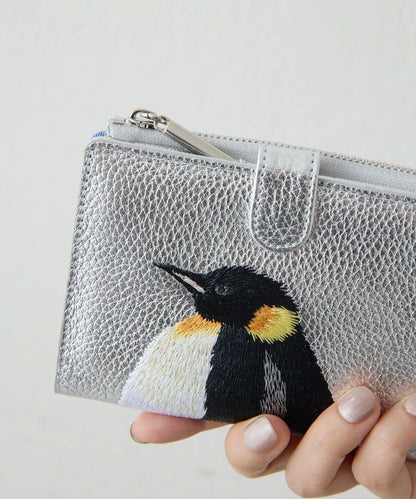 動物刺繡 真皮 對摺錢包（含網絡限定色）