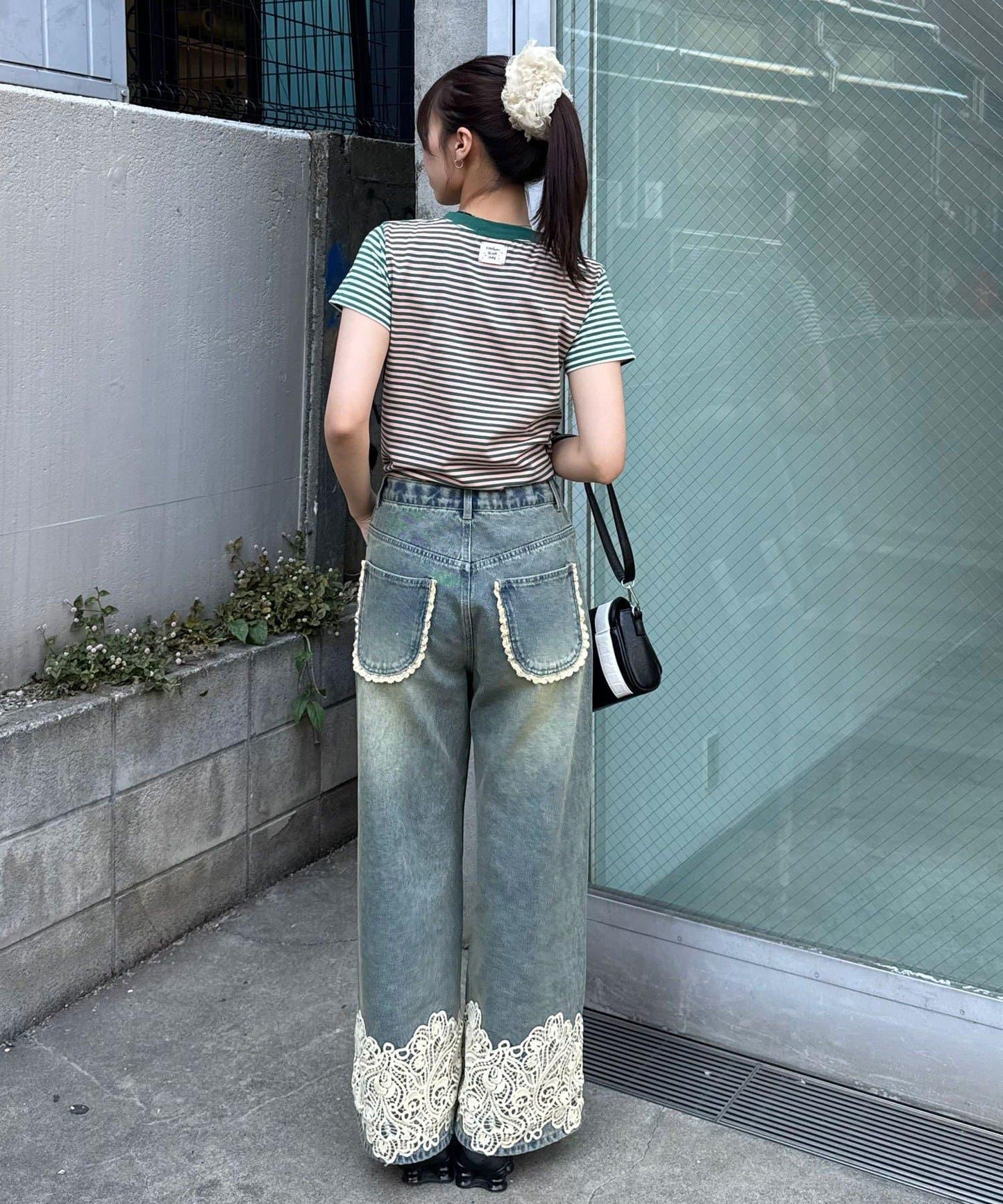Ciaopanic 撞色條紋短款T恤