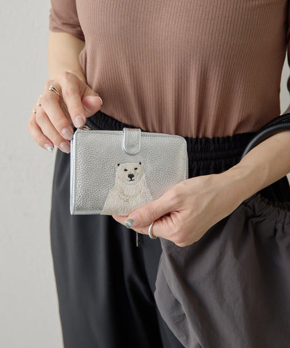 動物刺繡 真皮 對摺錢包（含網絡限定色）
