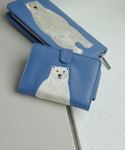 動物刺繡 真皮 對摺錢包（含網絡限定色）