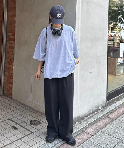 男女同款 輕盈彈力 闊腿褲