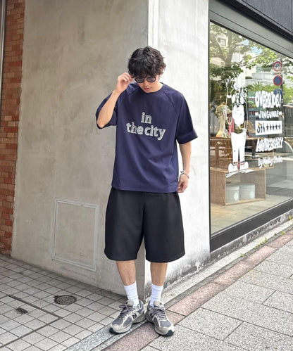 UNISEX 褶皺闊腿短褲