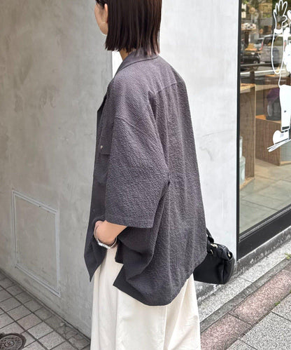 男女同款 透氣 泡泡紗 襯衫