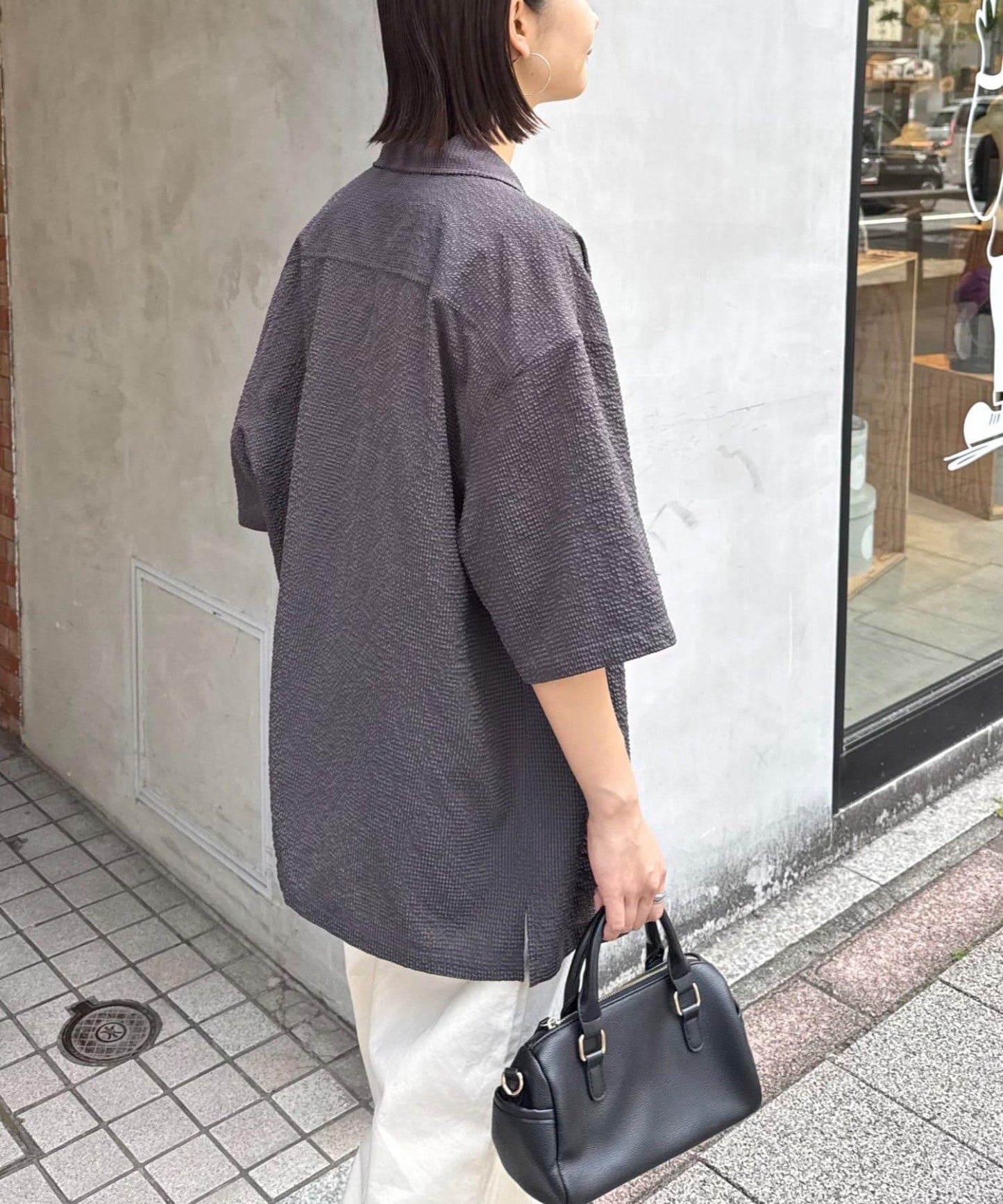 男女同款 透氣 泡泡紗 襯衫