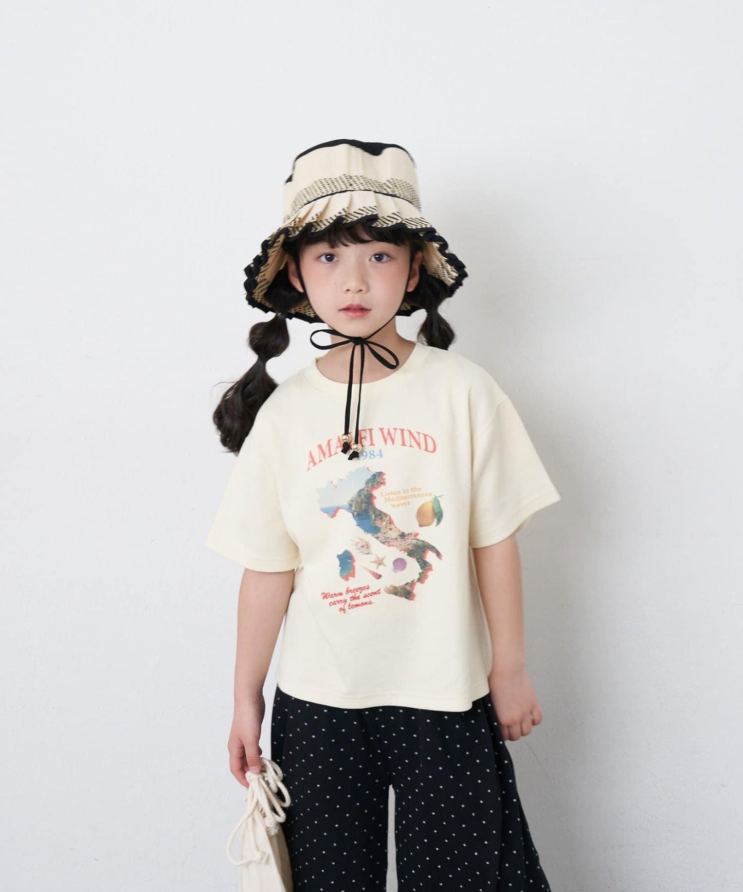 KIDS AF 羅紋混合圖案T恤