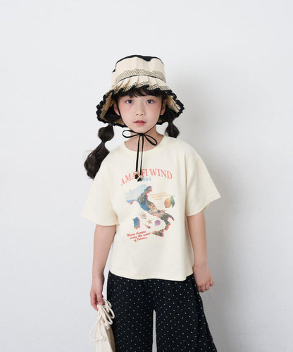 KIDS AF 羅紋混合圖案T恤