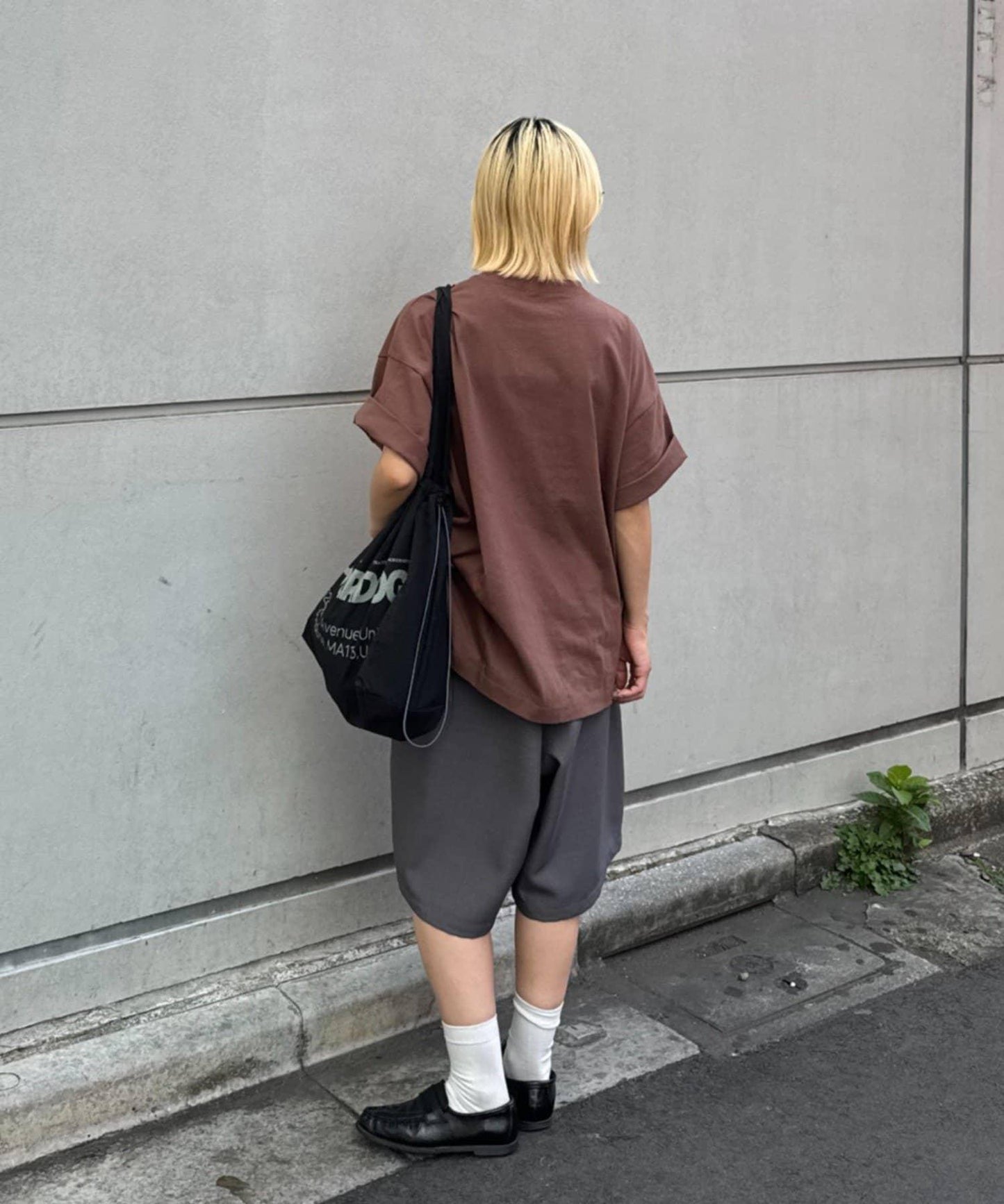 UNISEX 褶皺闊腿短褲