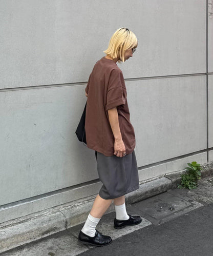 UNISEX 褶皺闊腿短褲