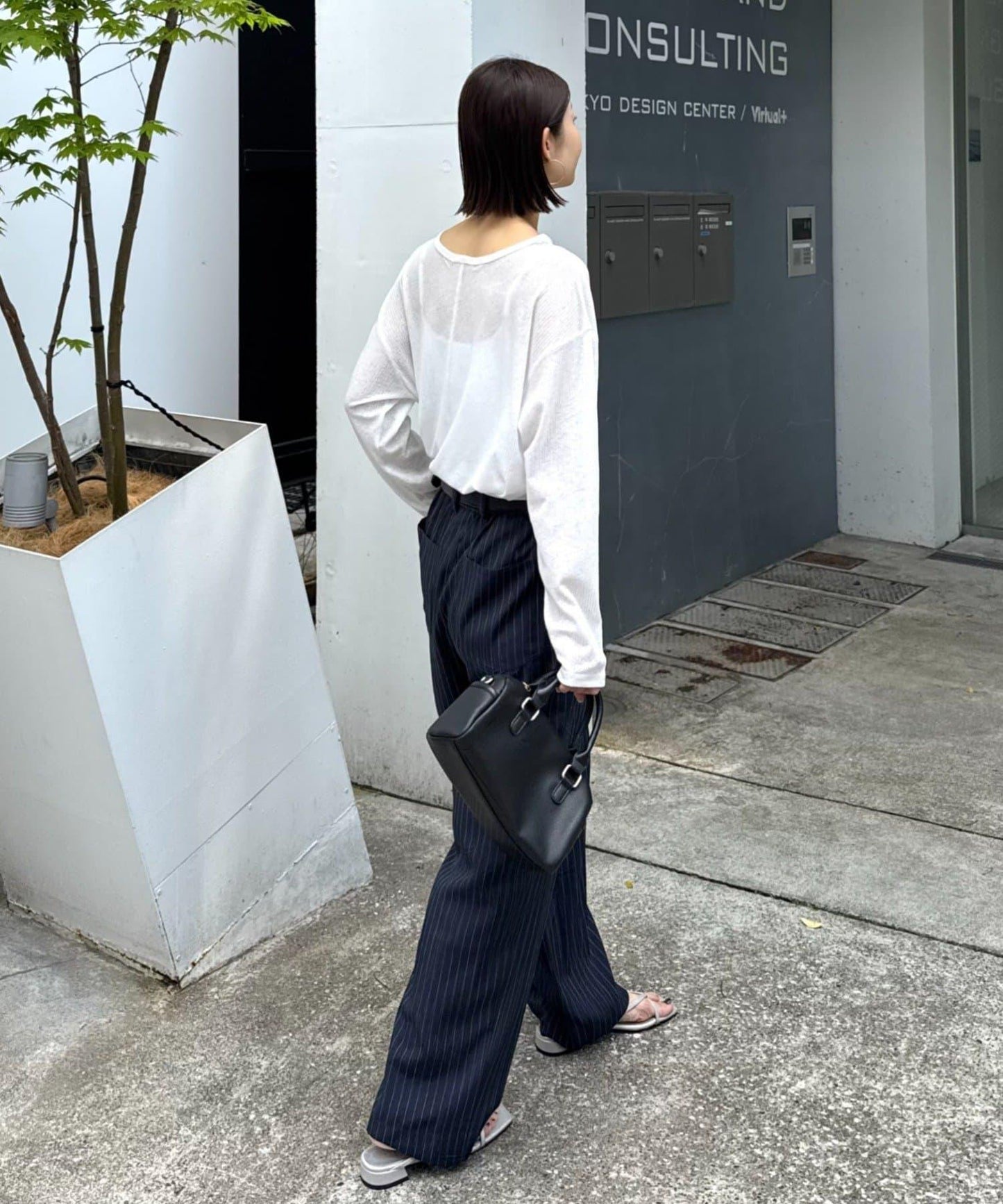 男女同款 輕盈彈力 闊腿褲