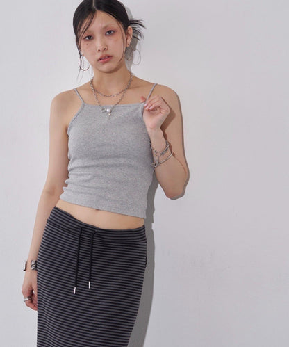 WHO'S WHO gallery 高胸羅紋吊帶背心