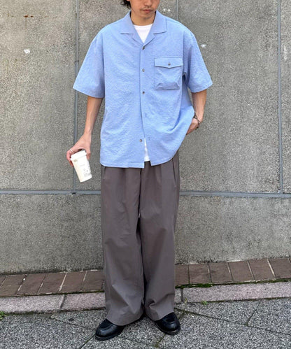 男女同款 透氣 泡泡紗 襯衫