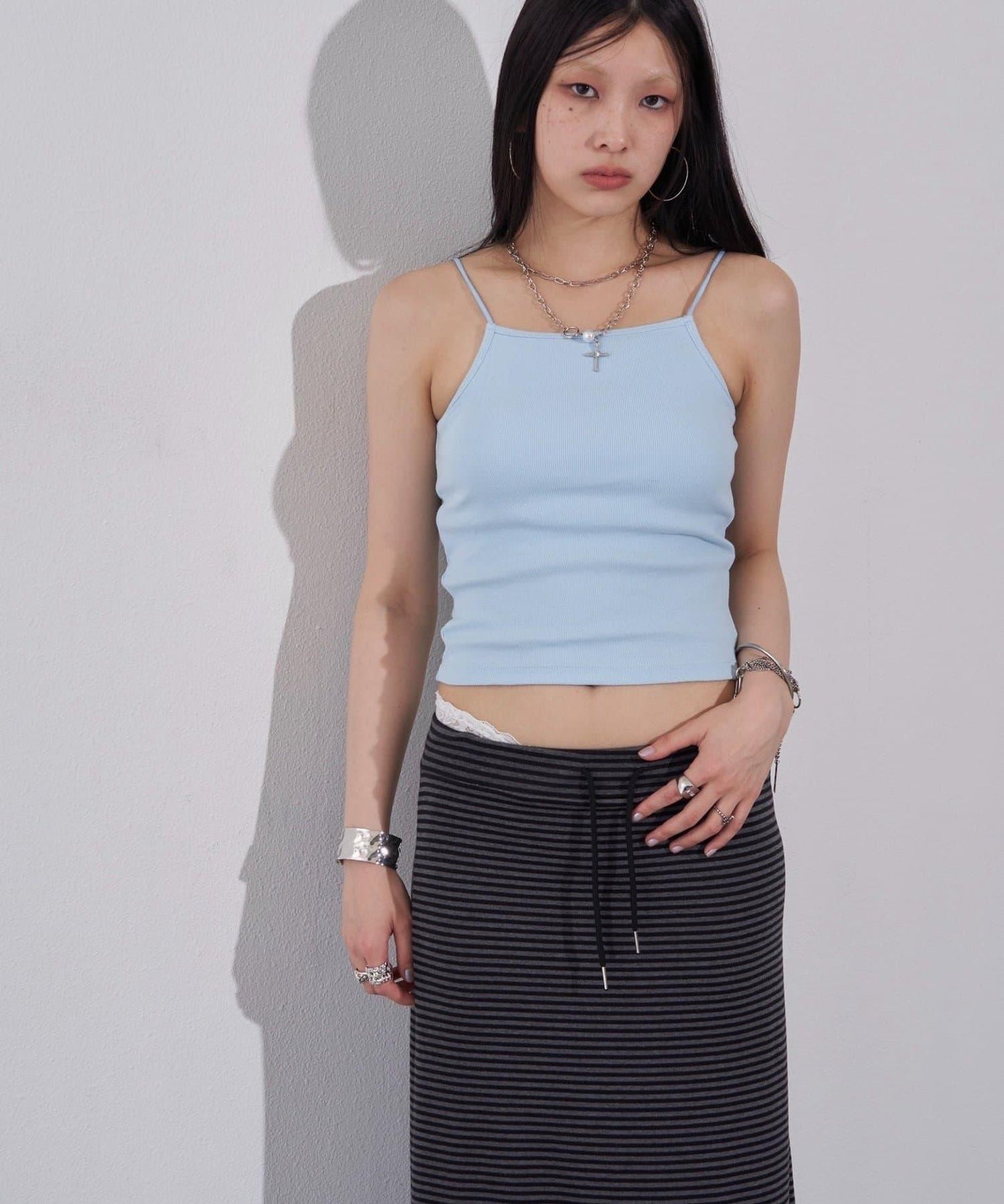 WHO'S WHO gallery 高胸羅紋吊帶背心