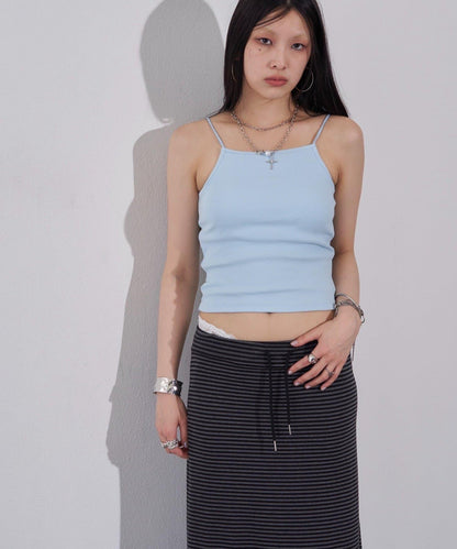 WHO'S WHO gallery 高胸羅紋吊帶背心