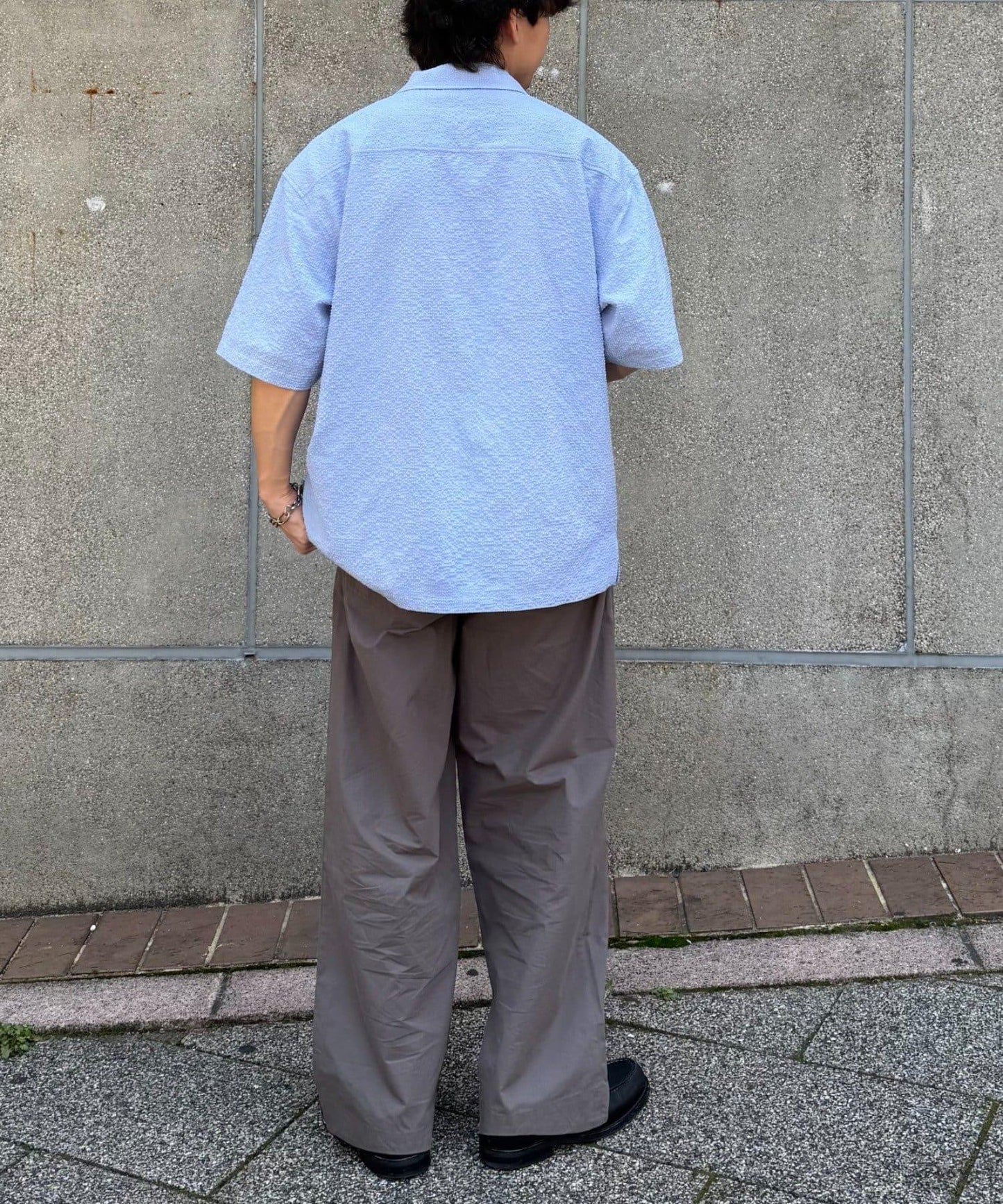 男女同款 透氣 泡泡紗 襯衫