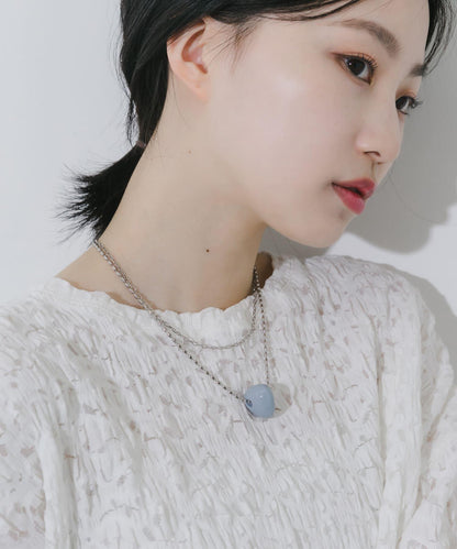 彩色裝飾雙件套鏈條項鍊