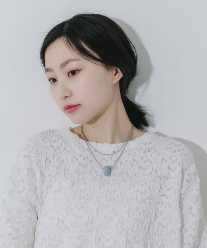 彩色裝飾雙件套鏈條項鍊