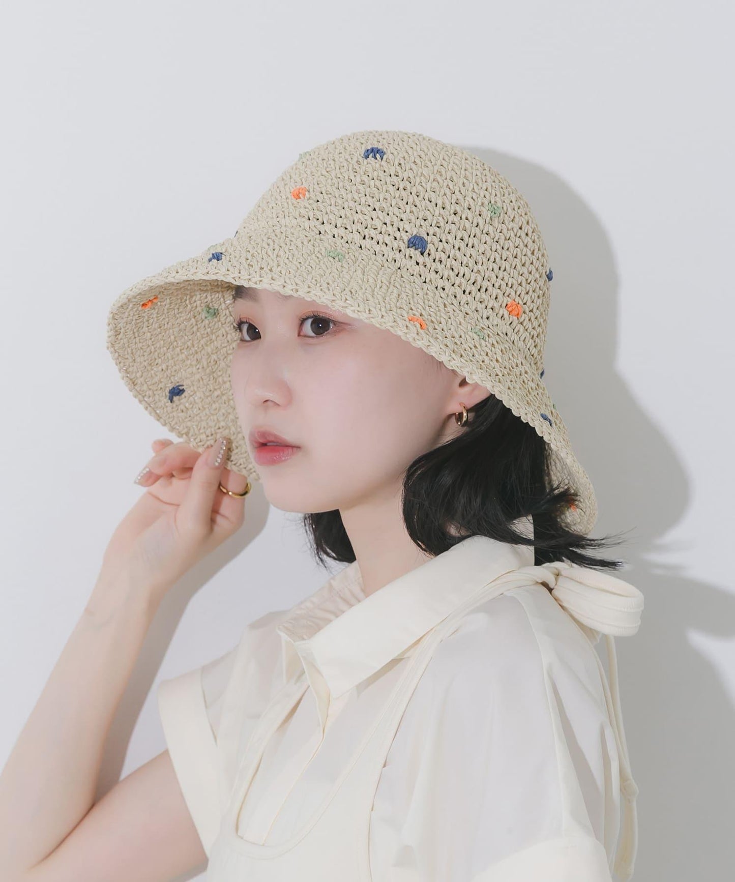 波點紙質漁夫帽