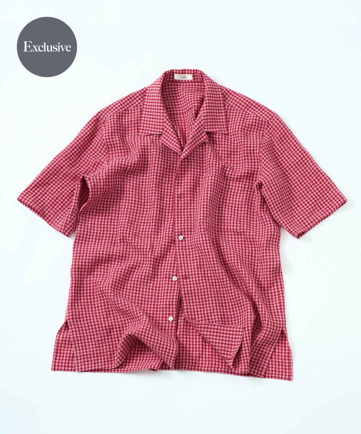 聯名款 Cale×URBAN RESEARCH 格紋 短袖襯衫