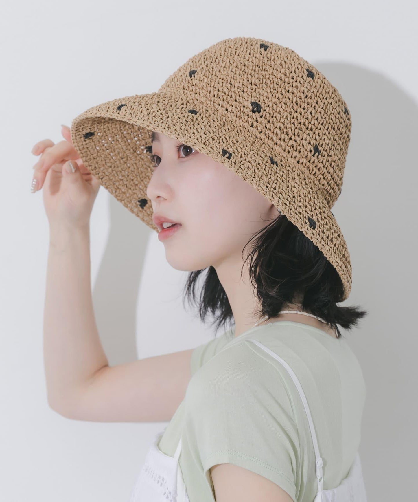 波點紙質漁夫帽