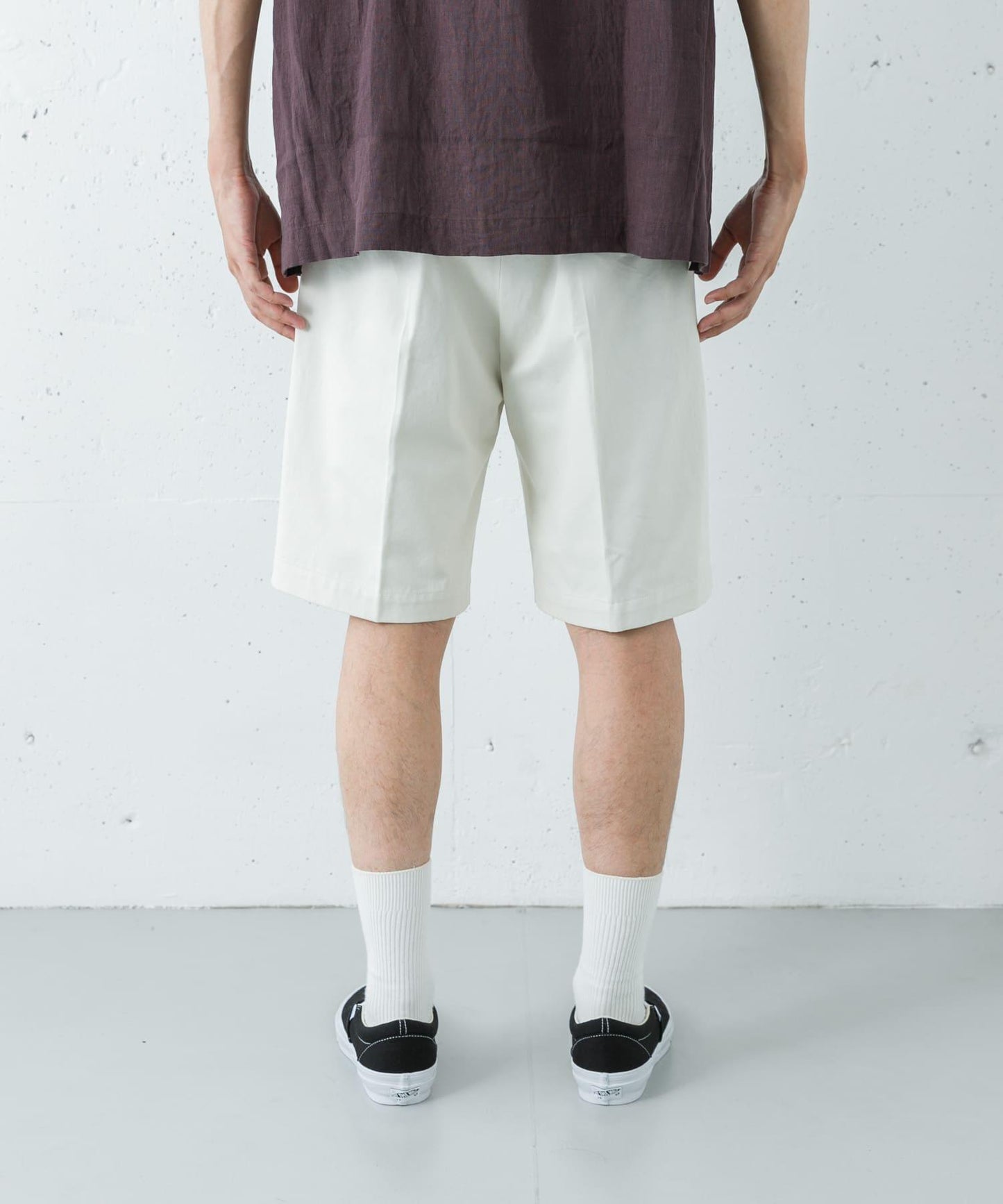 聯名款 BROOKS BROTHERS×URBAN RESEARCH 抽褶設計 PLEAT SHORTS 短褲