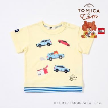 トミカとトム 汽車貼布T恤