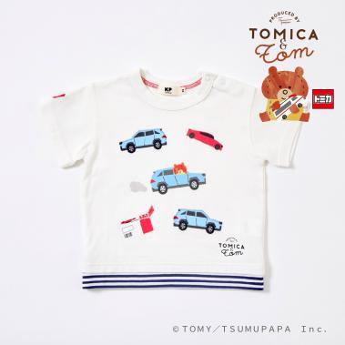 トミカとトム 汽車貼布T恤