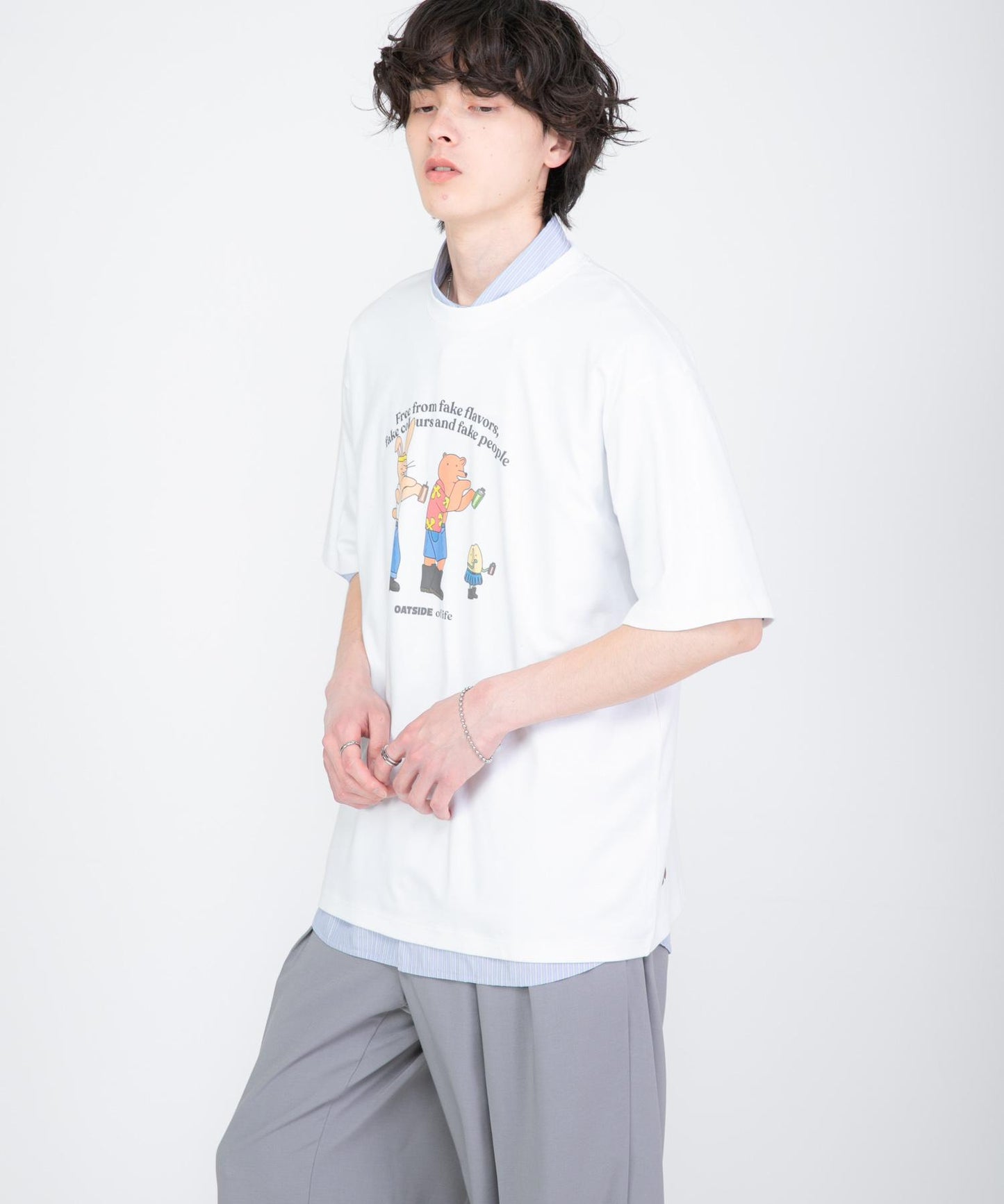 聯名 OATSIDE×SENSE OF PLACE 圖案T恤 A款