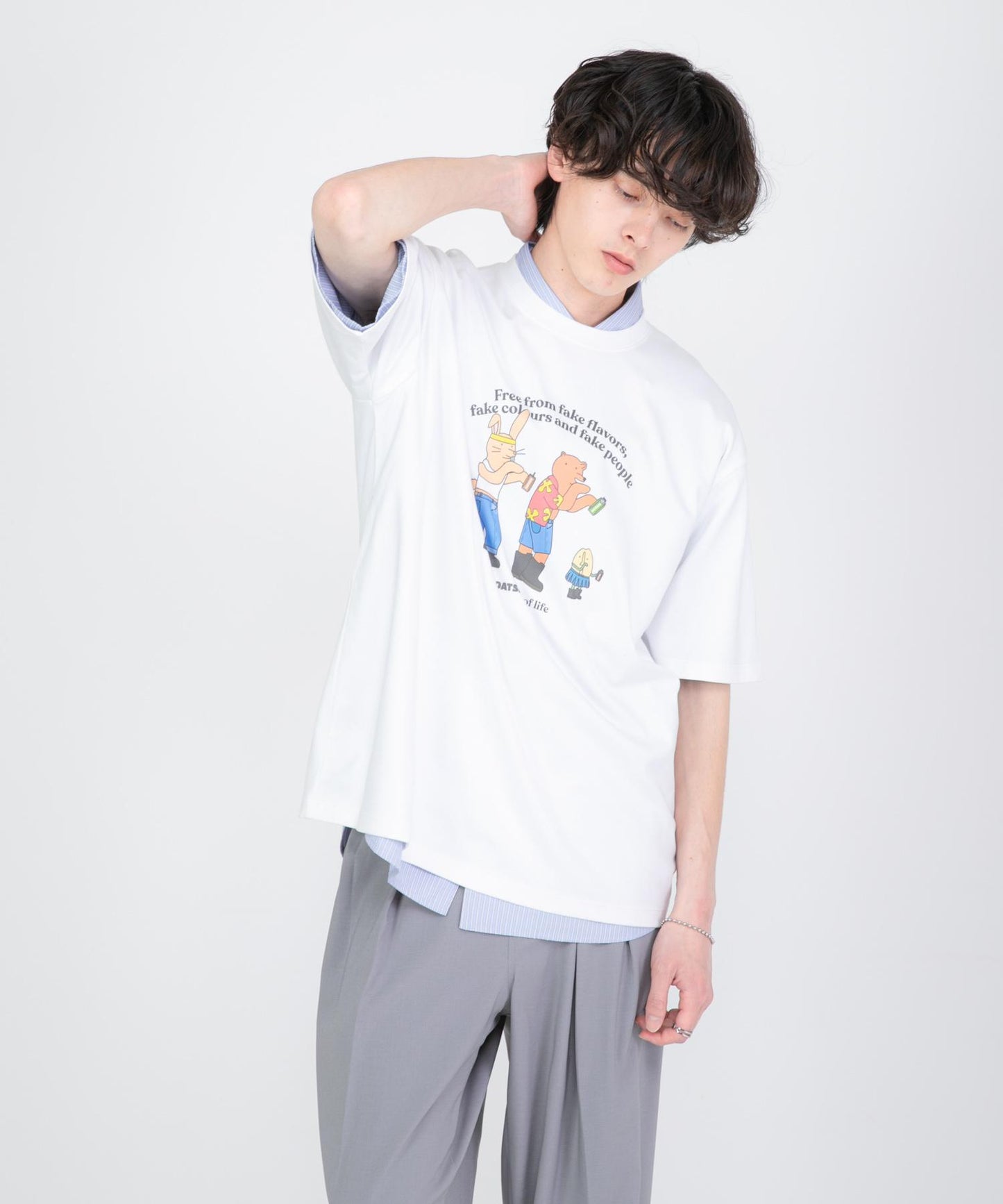 聯名 OATSIDE×SENSE OF PLACE 圖案T恤 A款