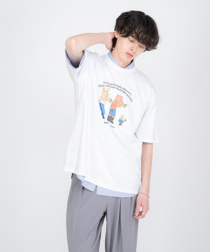 聯名 OATSIDE×SENSE OF PLACE 圖案T恤 A款