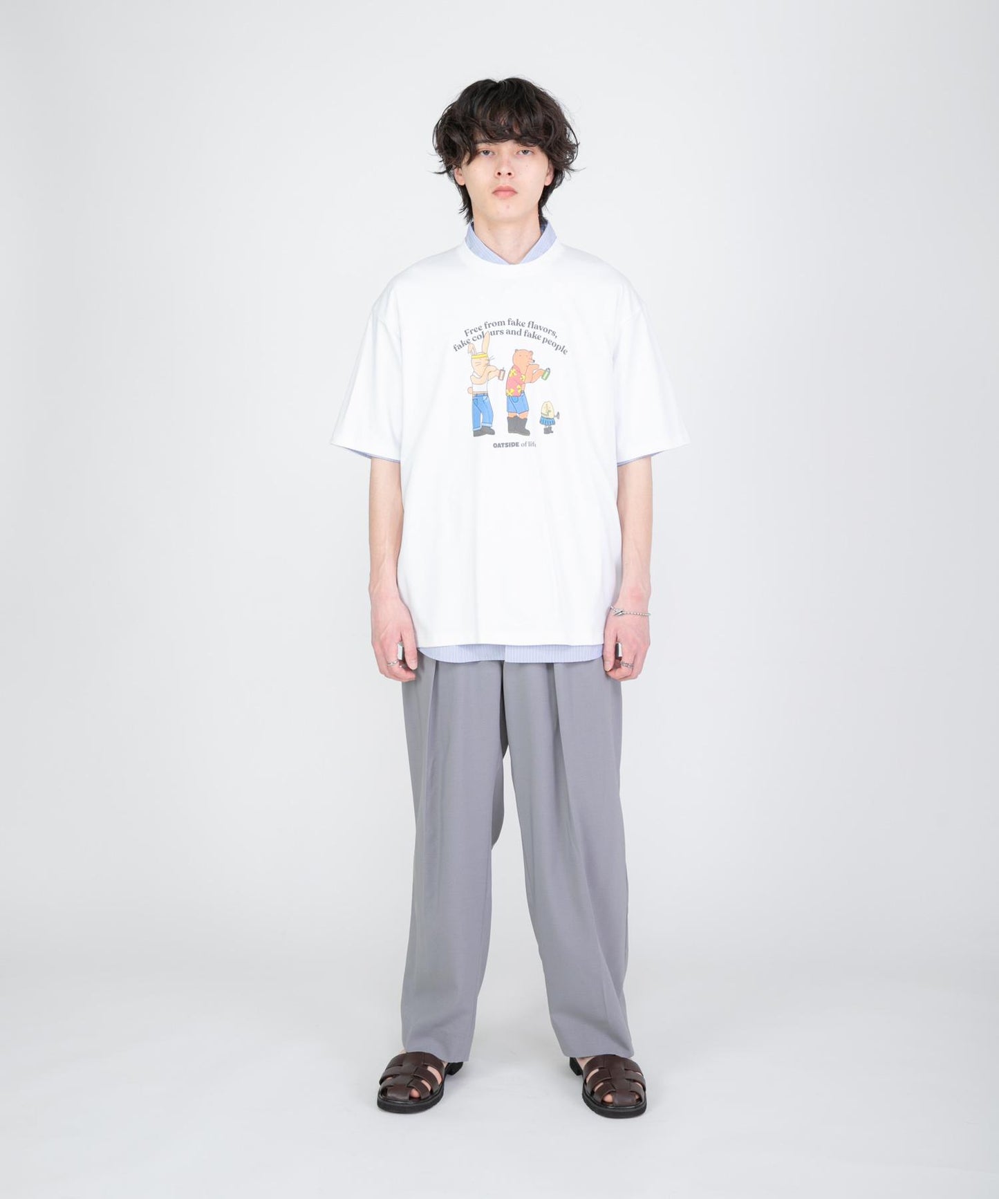 聯名 OATSIDE×SENSE OF PLACE 圖案T恤 A款