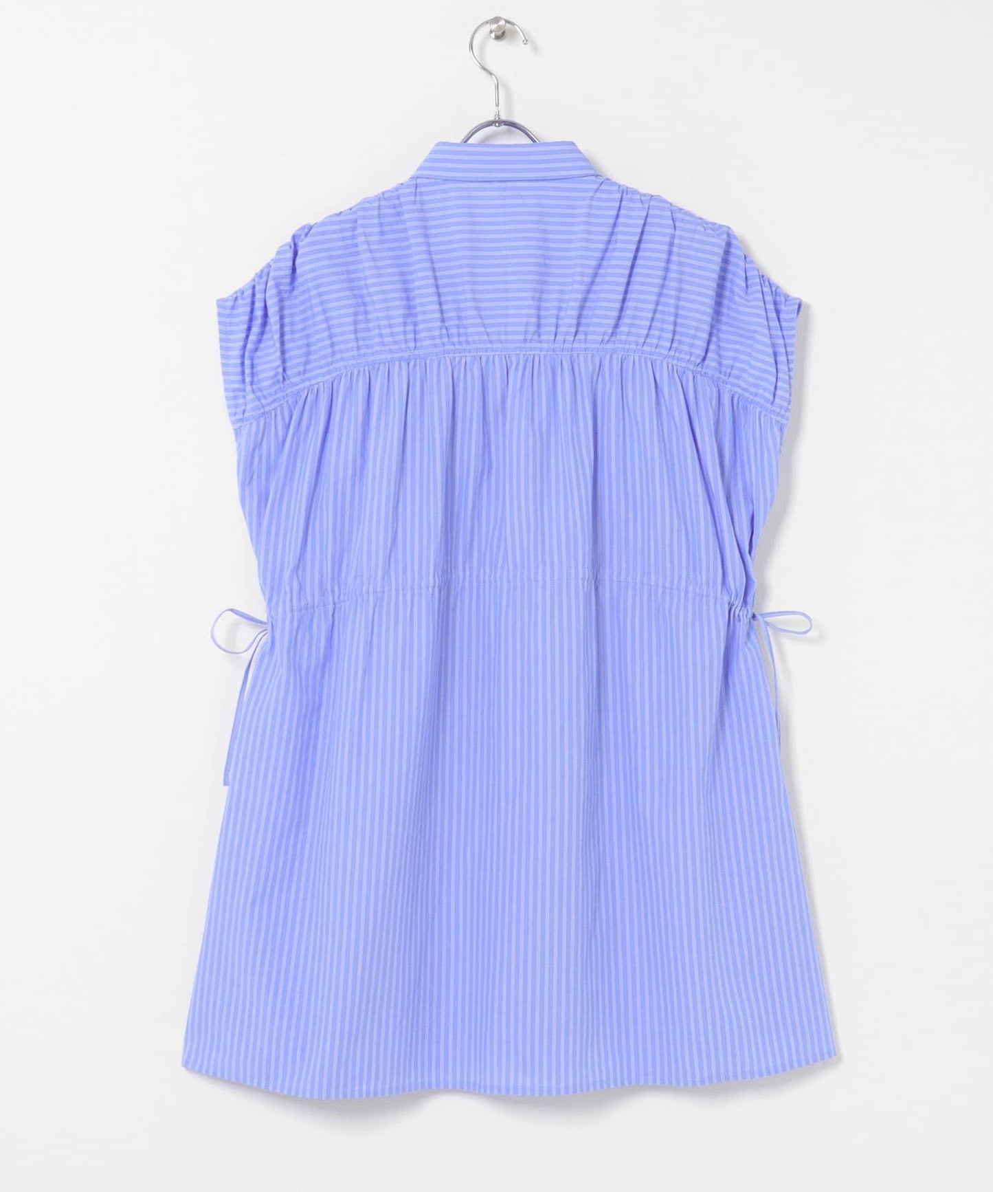 無袖 抽褶 迷你連衣裙