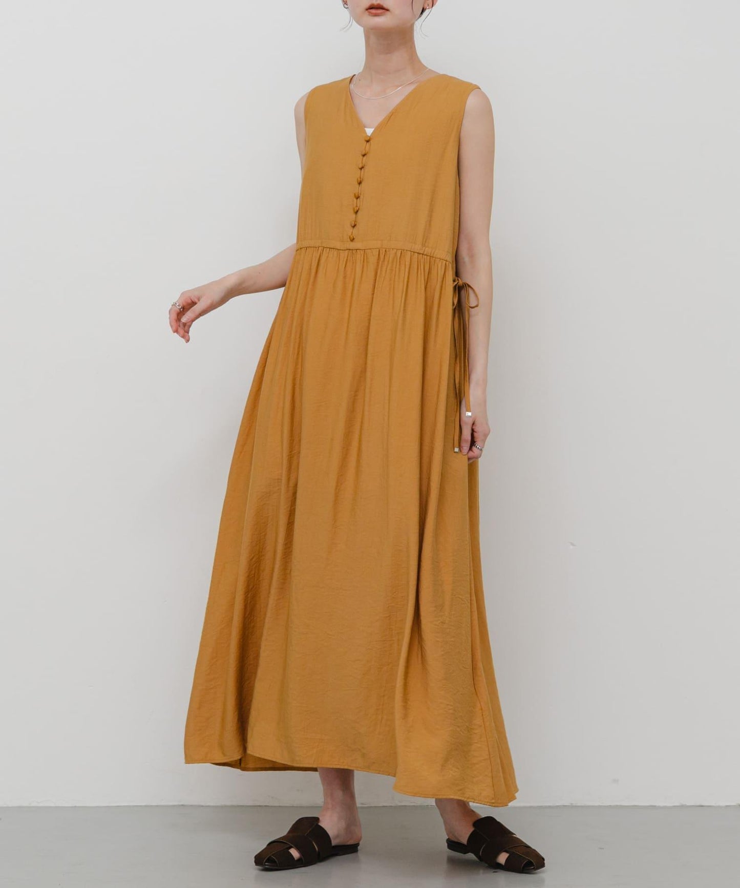 2way腰部抽褶連衣裙
