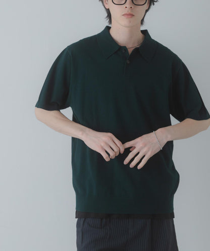 可水洗 彈力針織 Polo短袖T恤