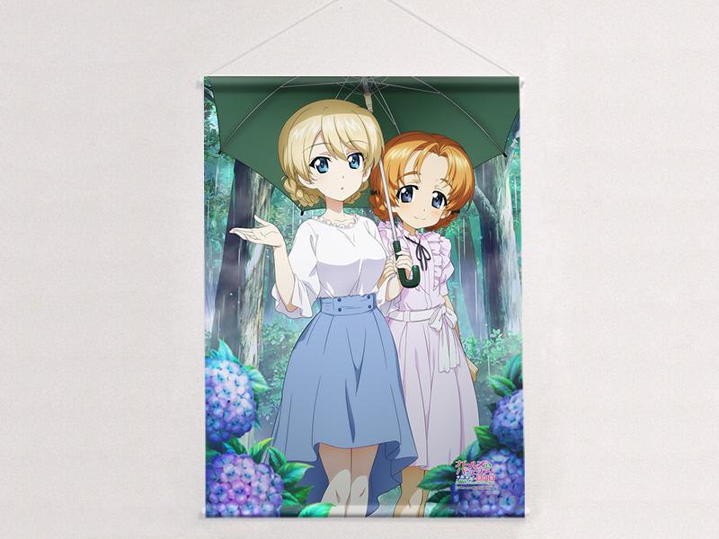 ガールズ&パンツァー（少女與戰車 最終章） ダージリン&オレンジペコ B2掛毯 雨傘款