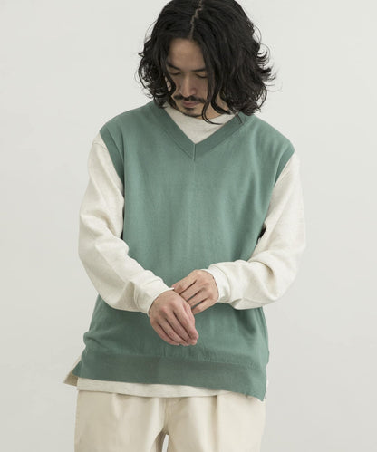 高密針織 V領 針織背心