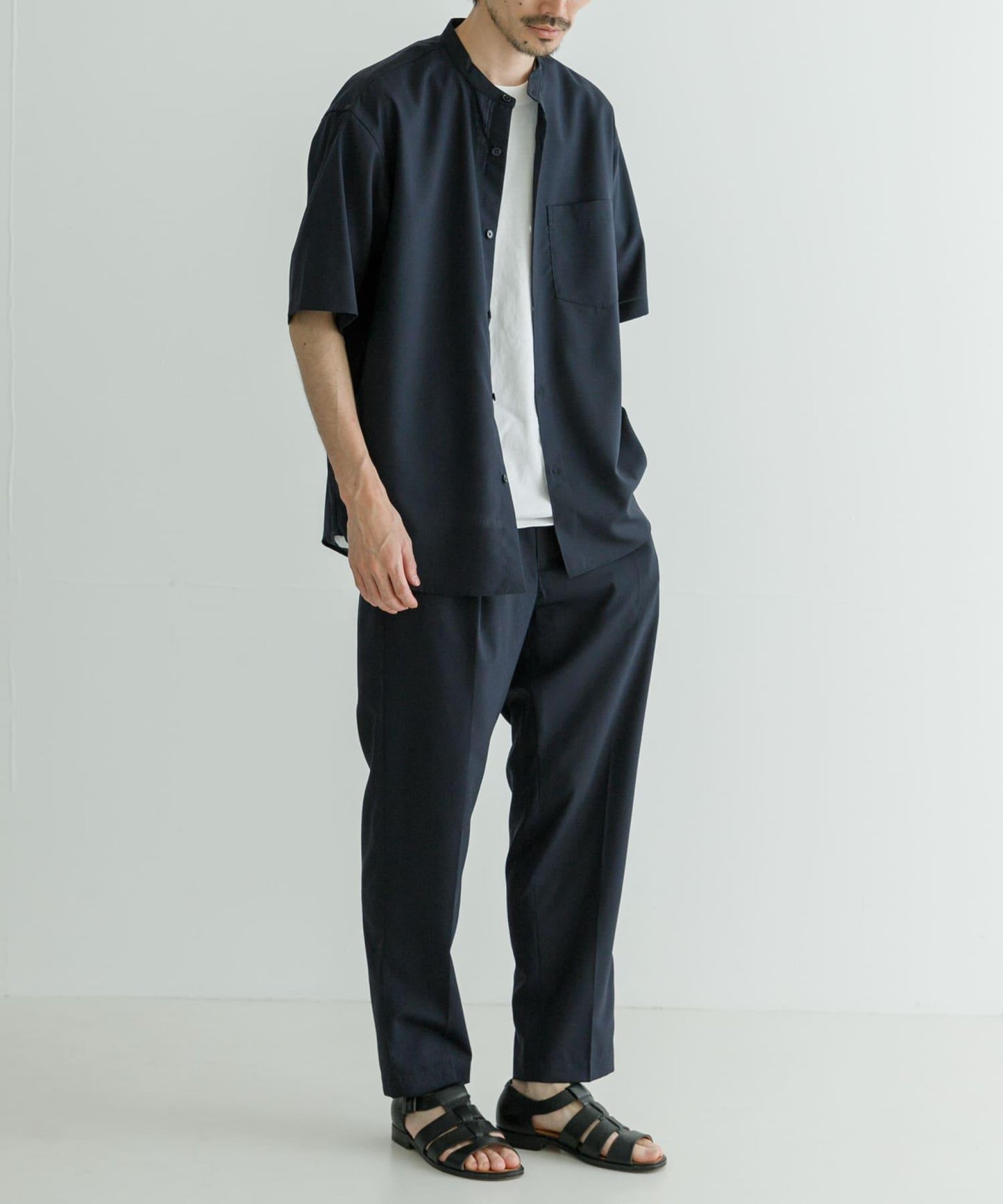 TRON WOOL 立領襯衫