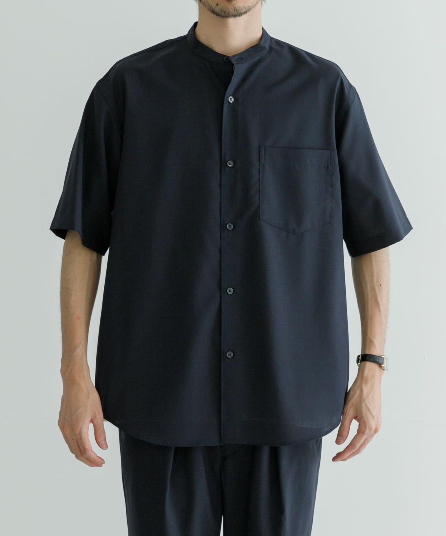 TRON WOOL 立領襯衫