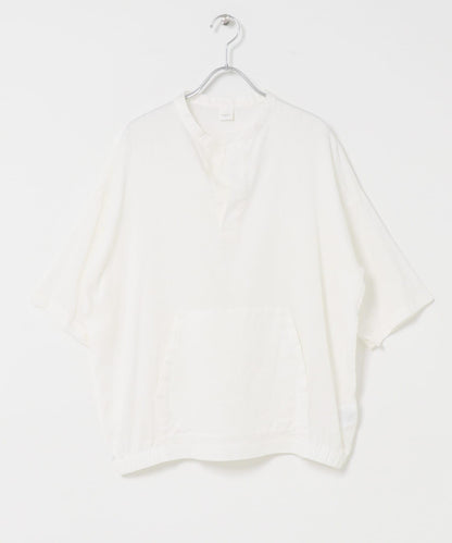 棉麻口袋設計套頭上衣