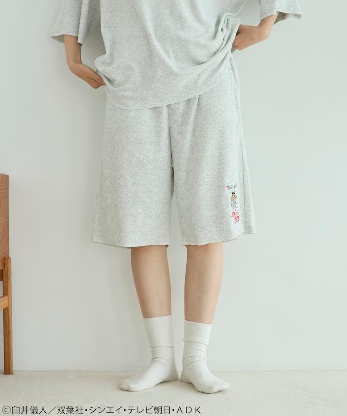 《蠟筆小新》 SAUVENIR × FREAK'S STORE 聯名 毛巾布館內服套裝 附束口袋