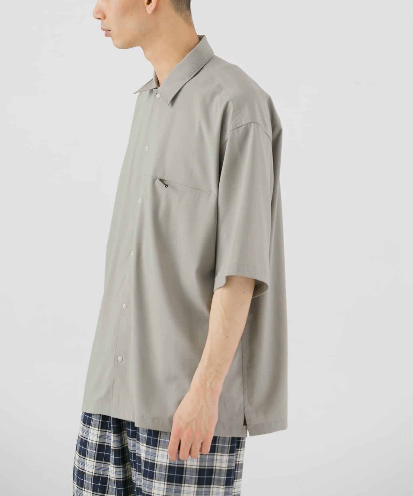 SMOOTH WOOLY LIKE 短袖襯衫